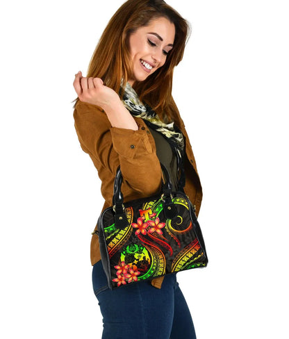 Tonga Polynesian Shoulder Handbag - Reggae Plumeria