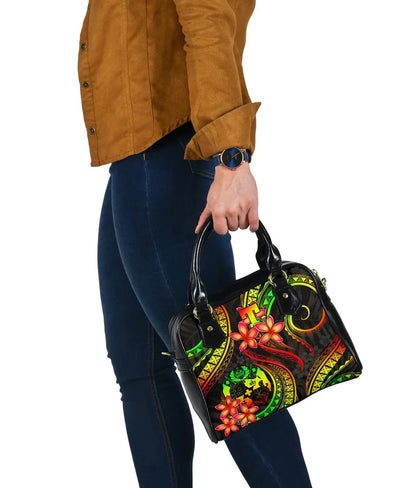 Tonga Polynesian Shoulder Handbag - Reggae Plumeria