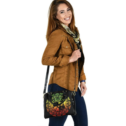 Tonga Polynesian Shoulder Handbag - Tattoo Pattern With Seal Reggae