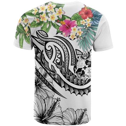 Tonga Polynesian T-Shirt - Summer Plumeria (White)