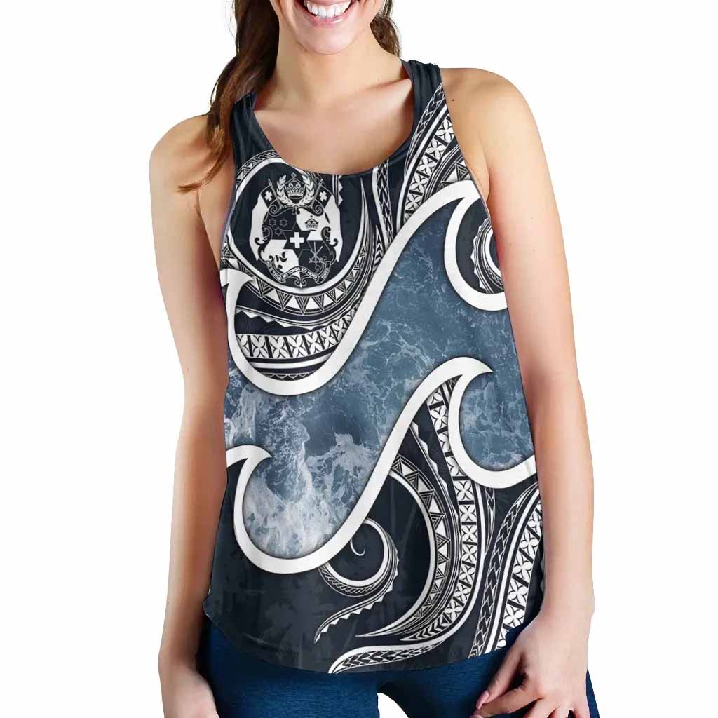 Tonga Polynesian Women Racerback Tank - Ocean Style