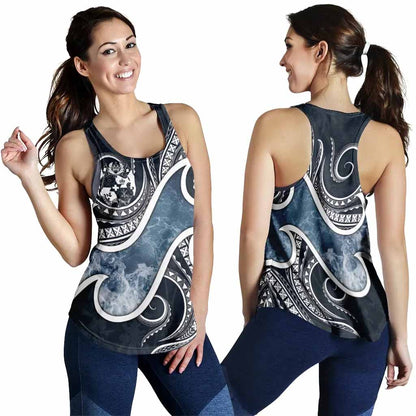Tonga Polynesian Women Racerback Tank - Ocean Style