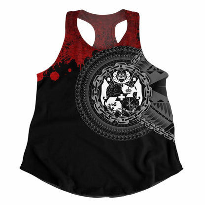 Tonga Polynesian Women Racerback Tank - Polynesian Chain Style