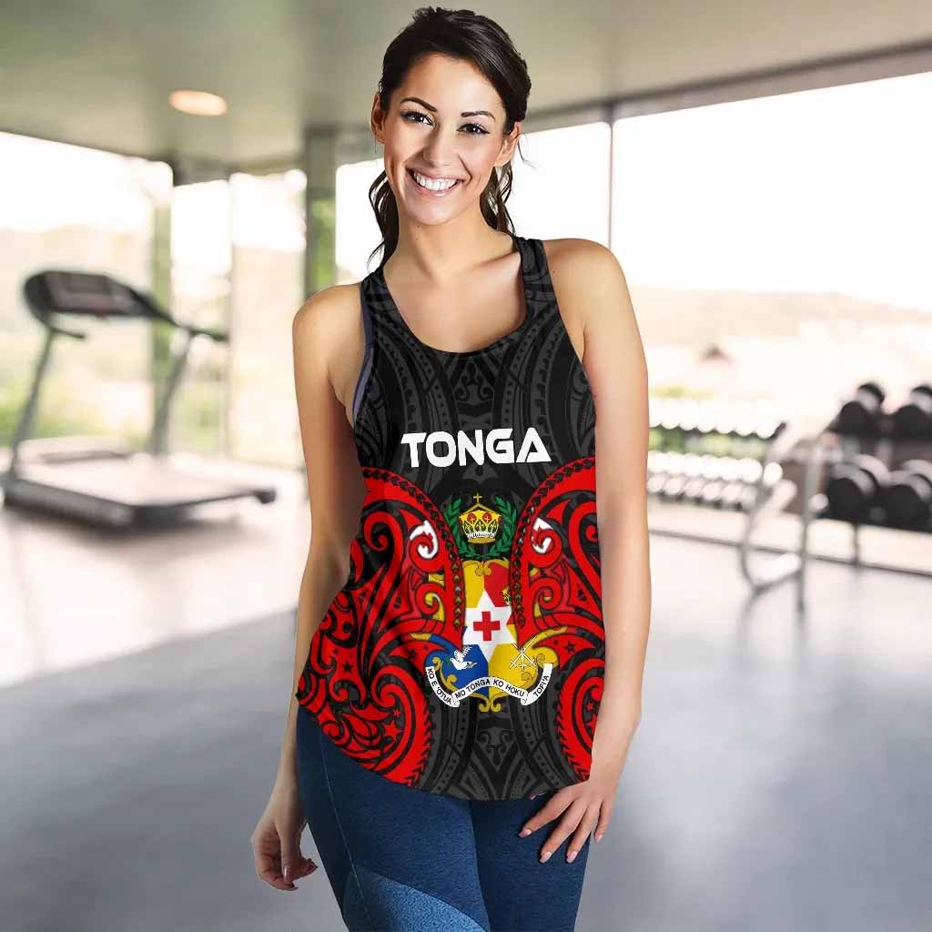 Tonga Polynesian Women Racerback Tank - Tongan Spirit