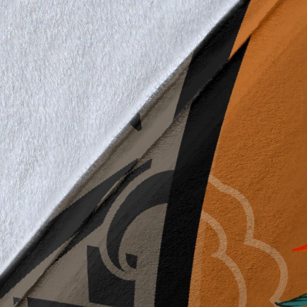 Tonga Premium Blanket - Polynesian Hook And Hibiscus ( Nude)