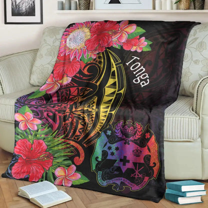 Tonga Premium Blanket - Tropical Hippie Style