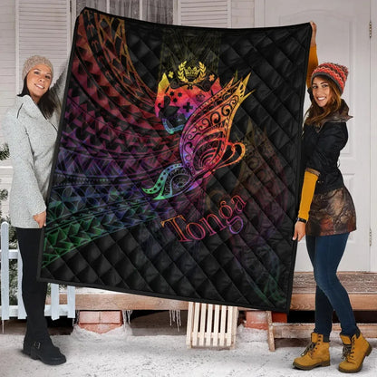 Tonga Premium Quilt - Butterfly Polynesian Style