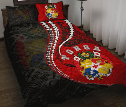 Tonga Quilt Bed Set Kanaloa Tatau Gen TO (Black)