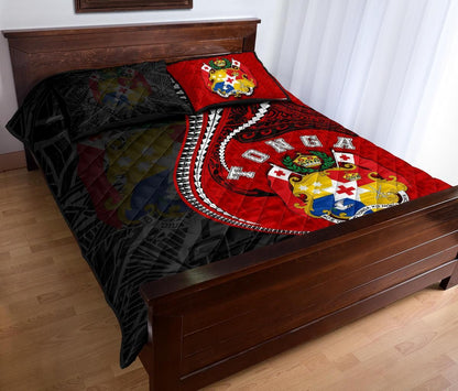 Tonga Quilt Bed Set Kanaloa Tatau Gen TO (Black)