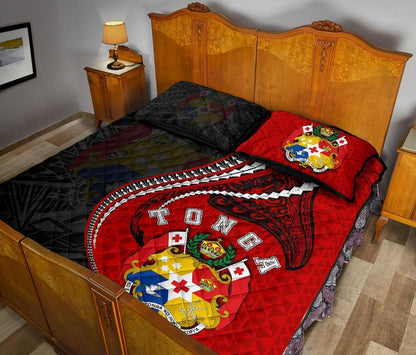 Tonga Quilt Bed Set Kanaloa Tatau Gen TO (Black)