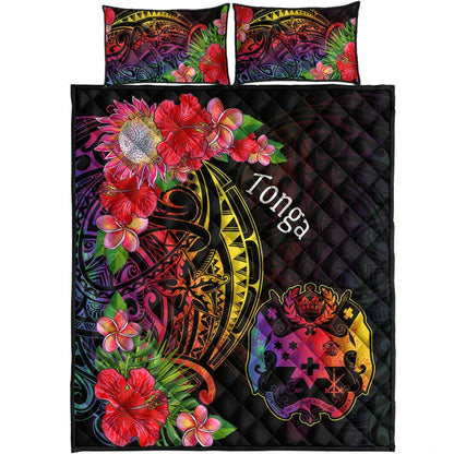 Tonga Quilt Bed Set - Tropical Hippie Style