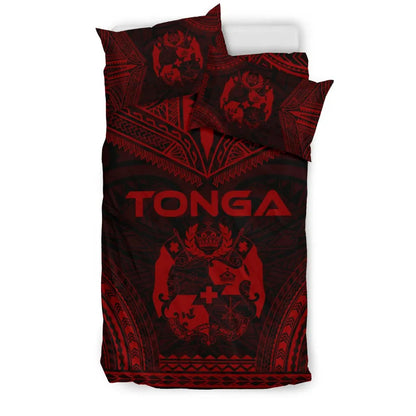 Tonga Polynesian Chief Duvet Cover Set - Red Version