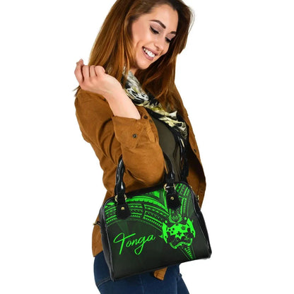 Tonga Shoulder Handbag - Cross Style Green Color