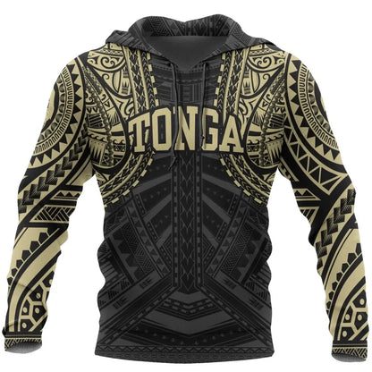 Tonga Pullover Hoodie - Tonga Polynesian Tattoo Style