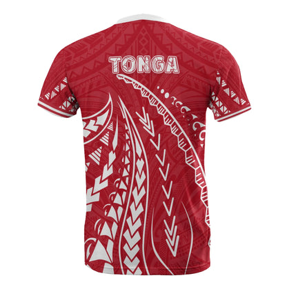 Tonga T-Shirt - Tonga Coat Of Arms Swirling Style