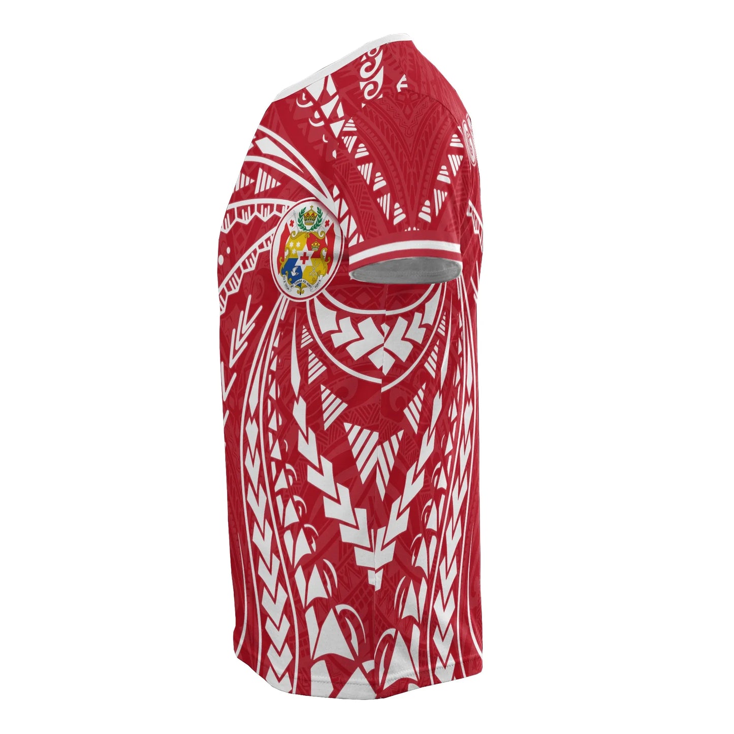 Tonga T-Shirt - Tonga Coat Of Arms Swirling Style