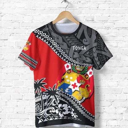 Tonga T-Shirts - Tonga Coat Of Arms Fall In The Wave