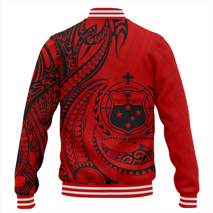 Samoa Baseball Jacket Coat Of Arms Tribal Polynesian Island