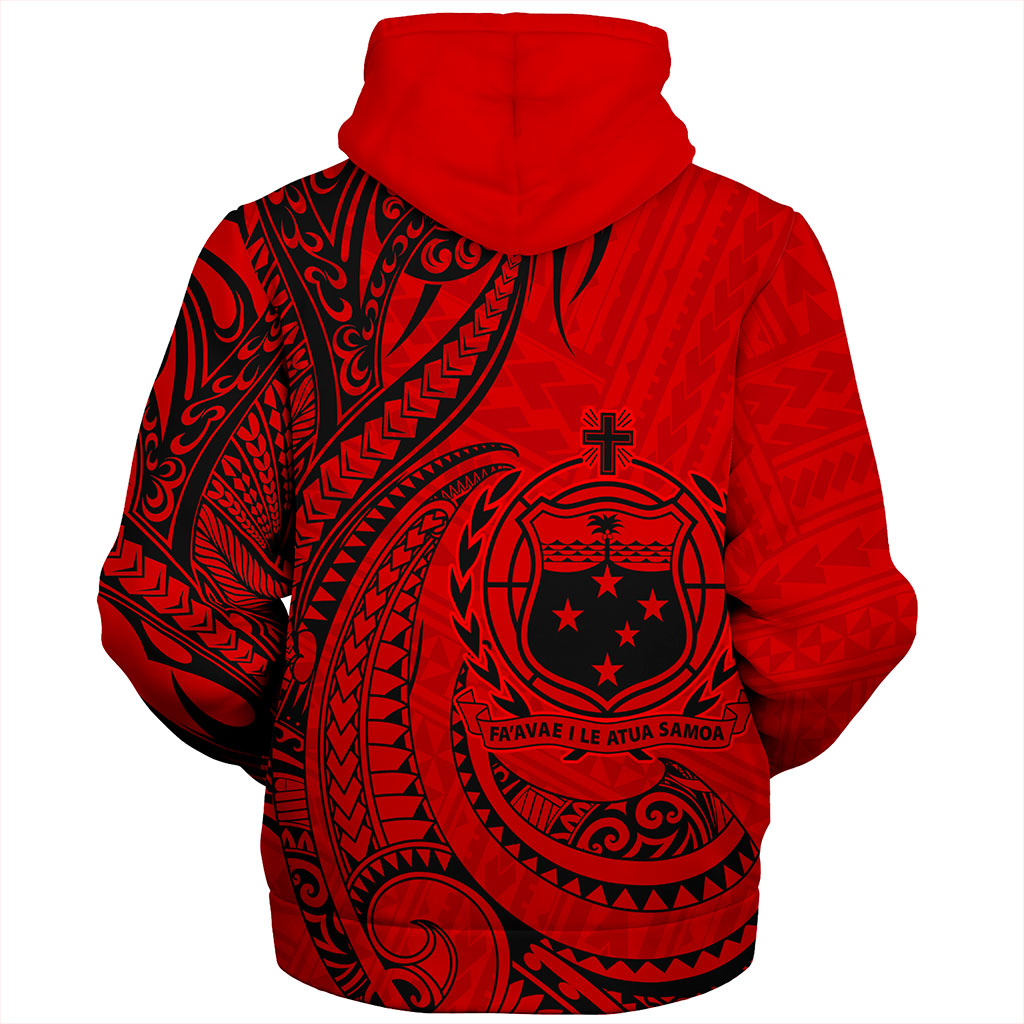 Samoa Sherpa Hoodie Coat Of Arms Tribal Polynesian Island