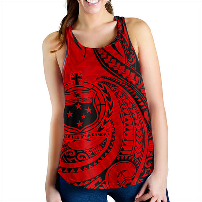 Samoa Women Tank Coat Of Arms Tribal Polynesian Island