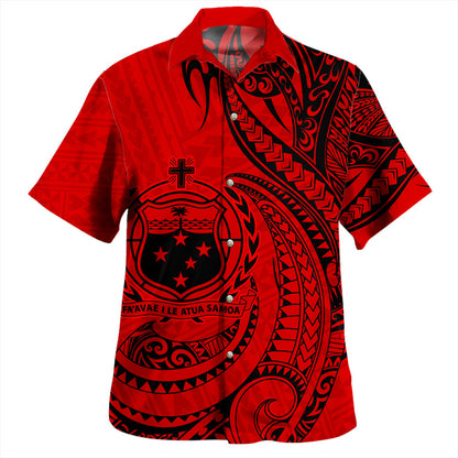 Samoa Hawaiian Shirt Coat Of Arms Tribal Polynesian Island