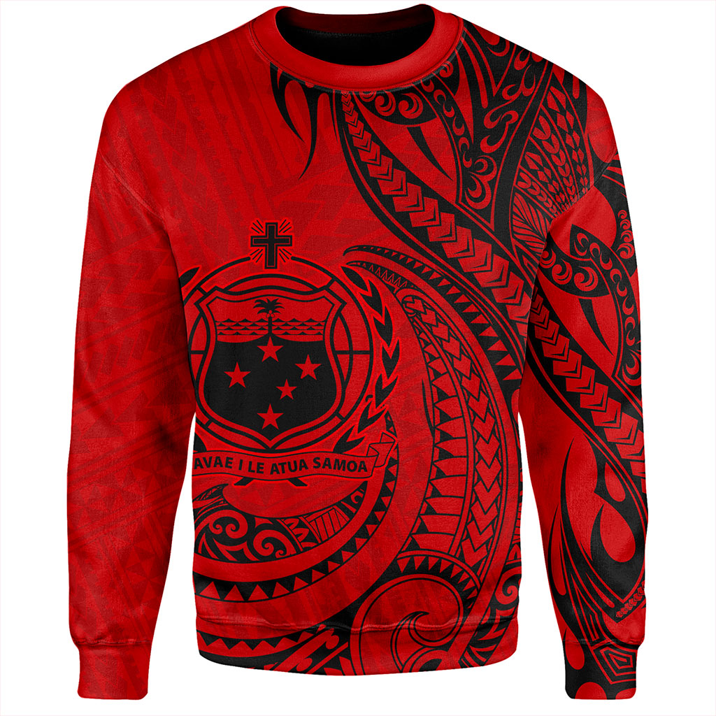 Samoa Sweatshirt Coat Of Arms Tribal Polynesian Island