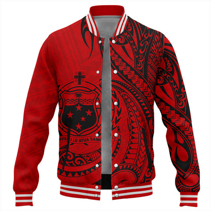 Samoa Baseball Jacket Coat Of Arms Tribal Polynesian Island