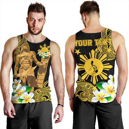 Philippines Filipinos Tank Top Custom Tribal Lapu Lapu With Plumeria Flower