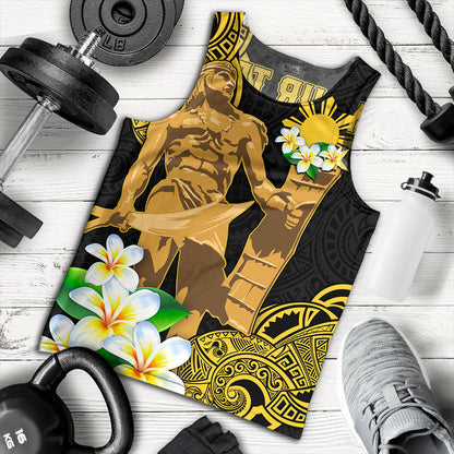 Philippines Filipinos Tank Top Custom Tribal Lapu Lapu With Plumeria Flower
