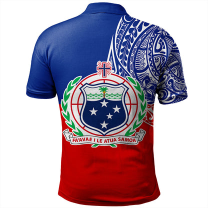 Samoa Polo Shirt Tribal Polynesia Flag Half Concept