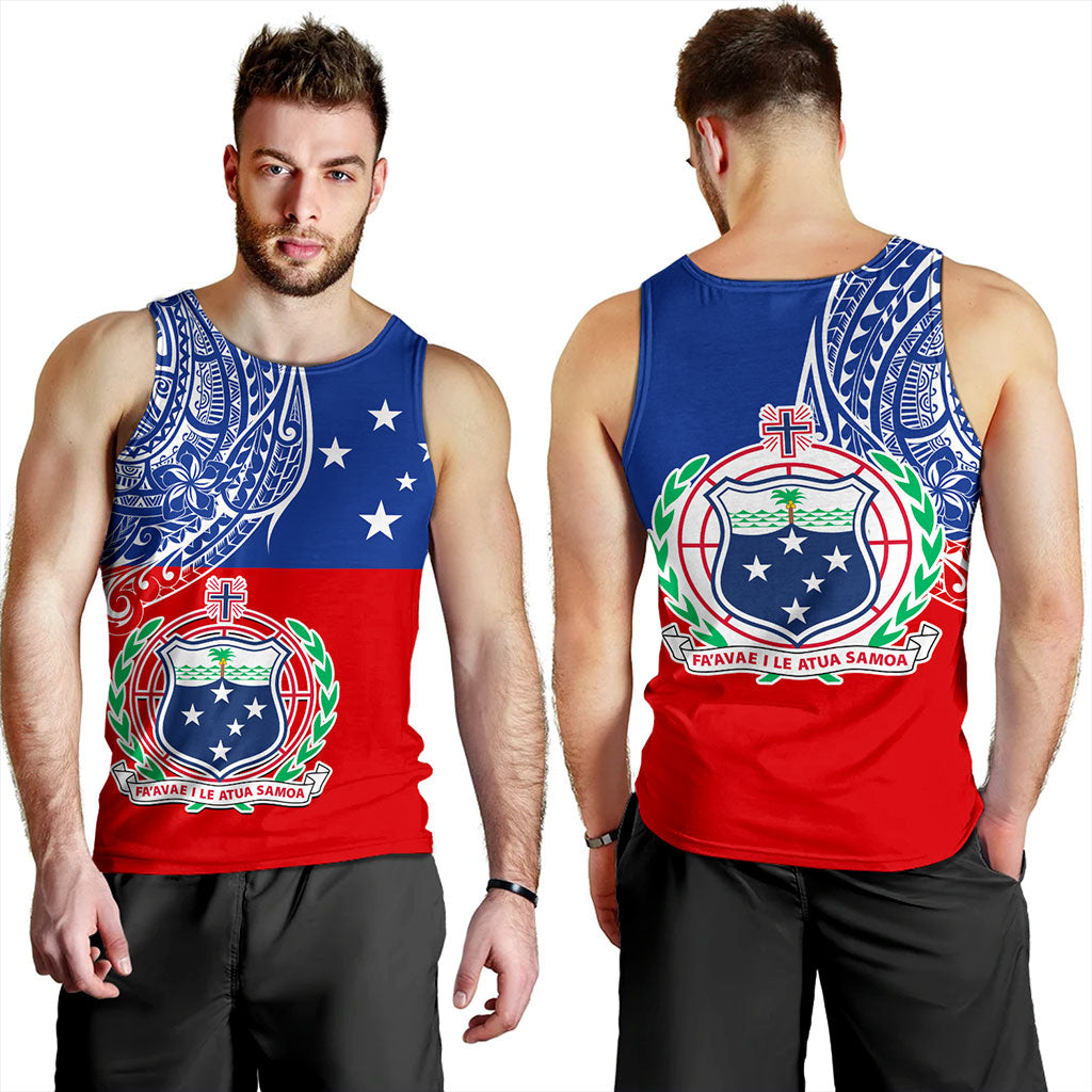 Samoa Tank Top Tribal Polynesia Flag Half Concept