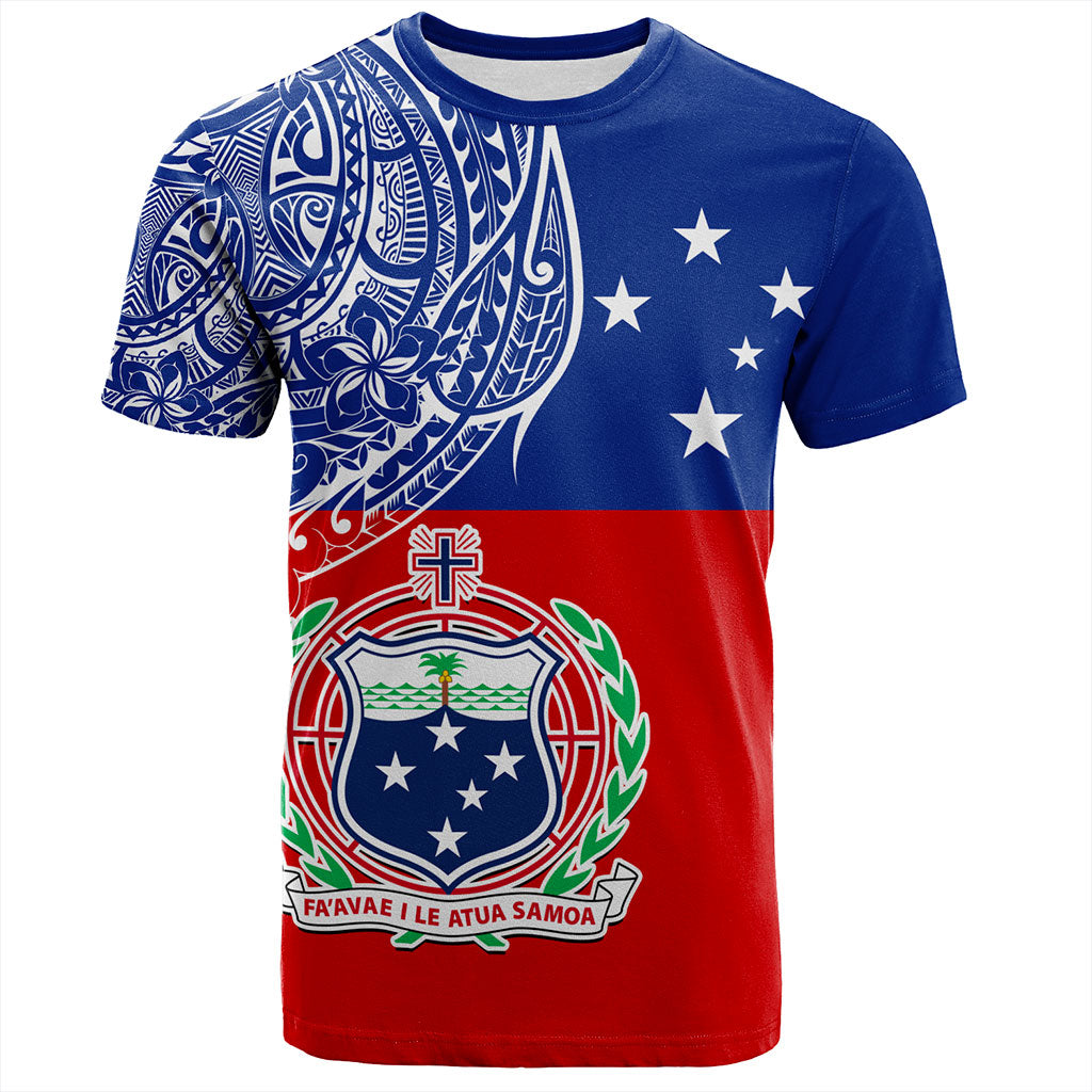 Samoa T-Shirt Tribal Polynesia Flag Half Concept