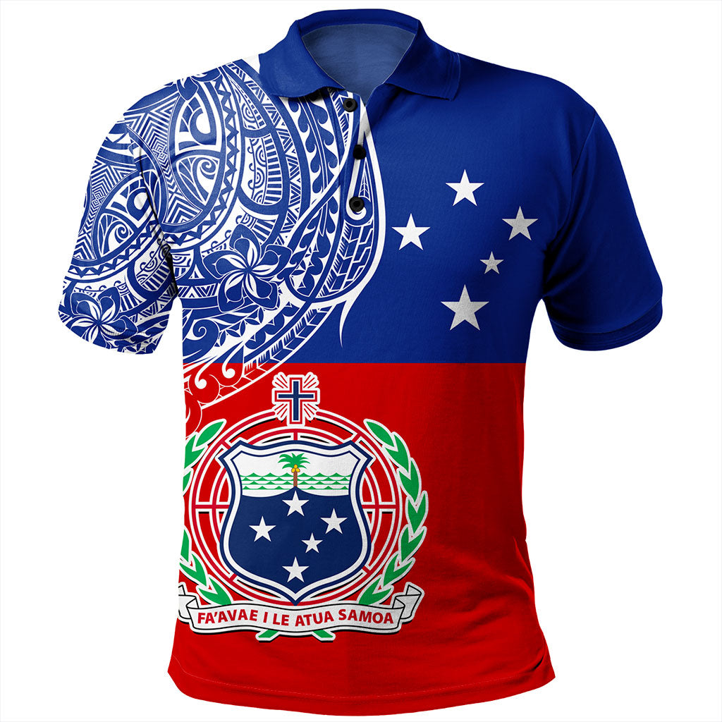 Samoa Polo Shirt Tribal Polynesia Flag Half Concept