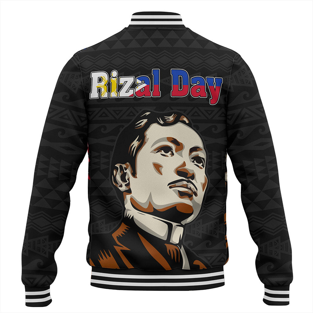 Philippines Filipinos Baseball Jacket Rizal Day Tribal Crack Style