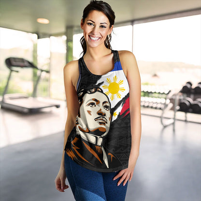 Philippines Filipinos Women Tank Rizal Day Tribal Crack Style