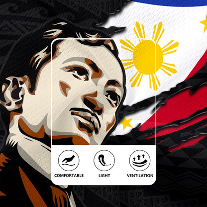 Philippines Filipinos Rugby Jersey Rizal Day Tribal Crack Style