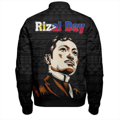 Philippines Filipinos Bomber Jacket Rizal Day Tribal Crack Style
