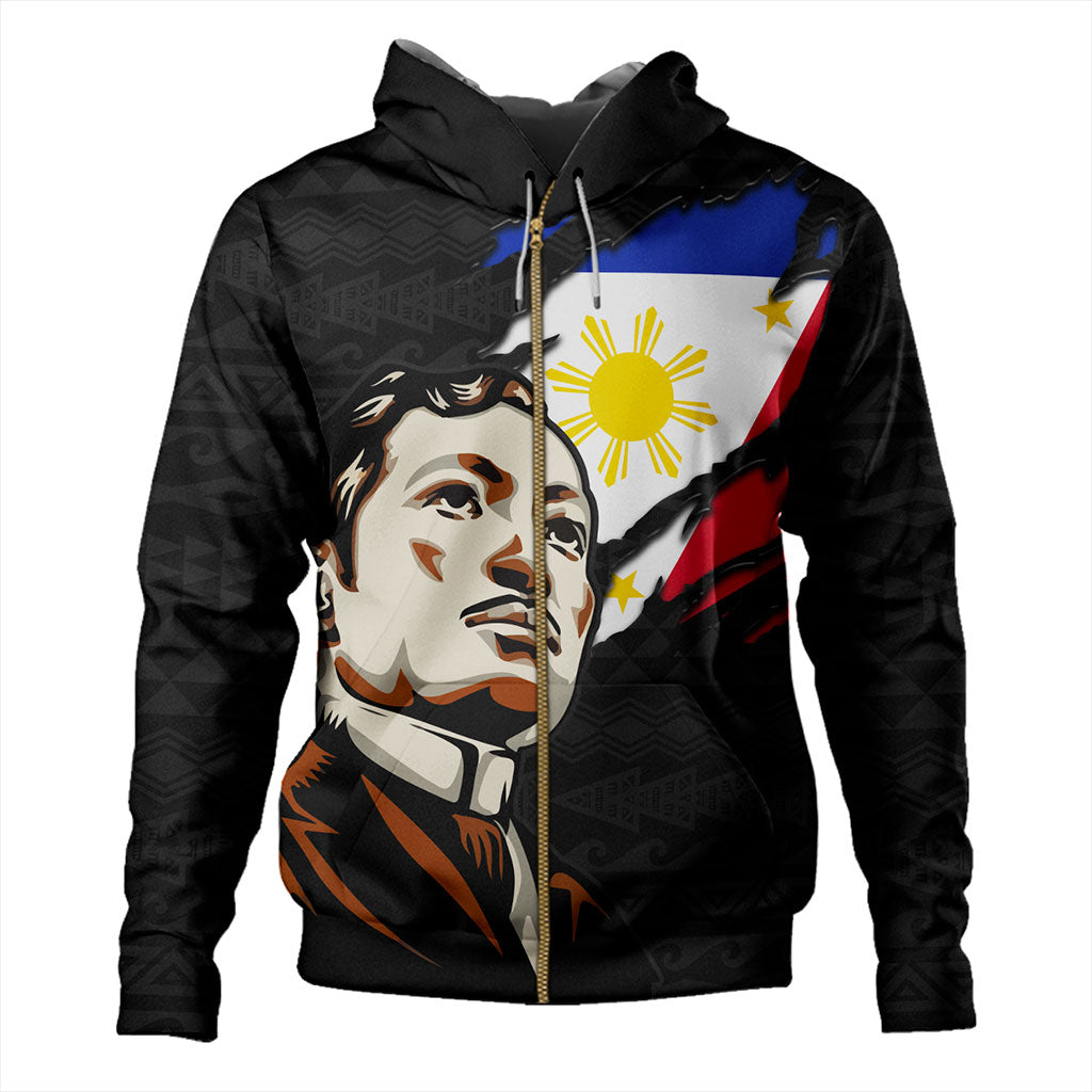 Philippines Filipinos Hoodie Rizal Day Tribal Crack Style