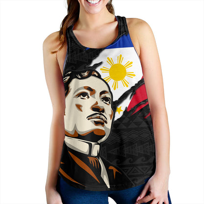 Philippines Filipinos Women Tank Rizal Day Tribal Crack Style