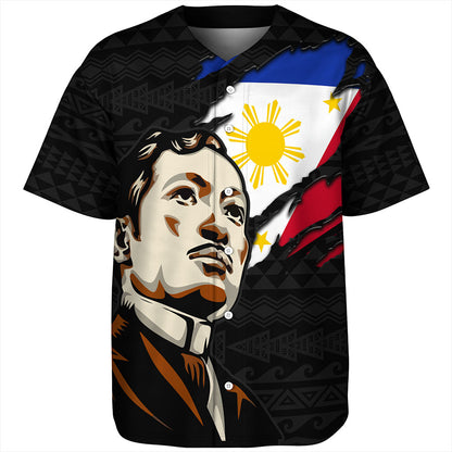 Philippines Filipinos Baseball Shirt Rizal Day Tribal Crack Style