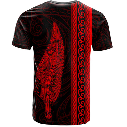 New Zealand T-Shirt Silver Fern Tattoo Simple Style