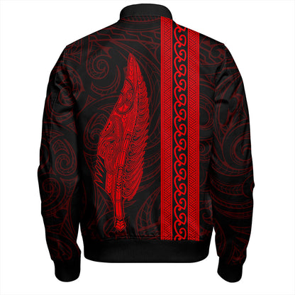 New Zealand Bomber Jacket Silver Fern Tattoo Simple Style