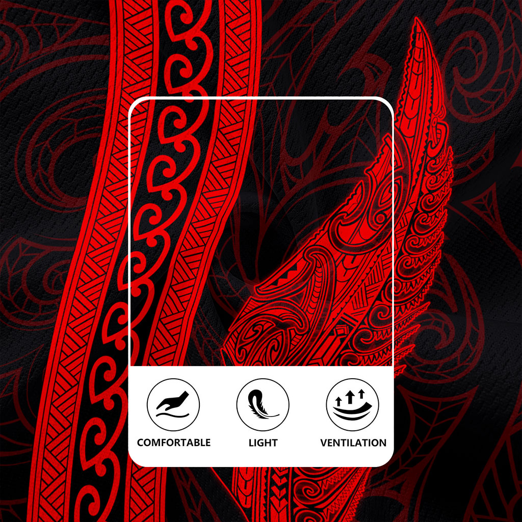 New Zealand Rugby Jersey Silver Fern Tattoo Simple Style