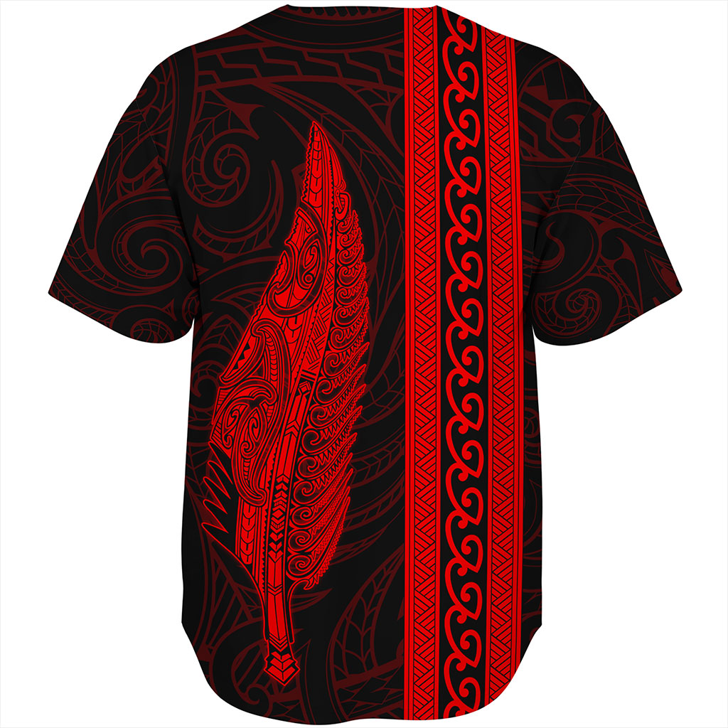 New Zealand Baseball Shirt Silver Fern Tattoo Simple Style