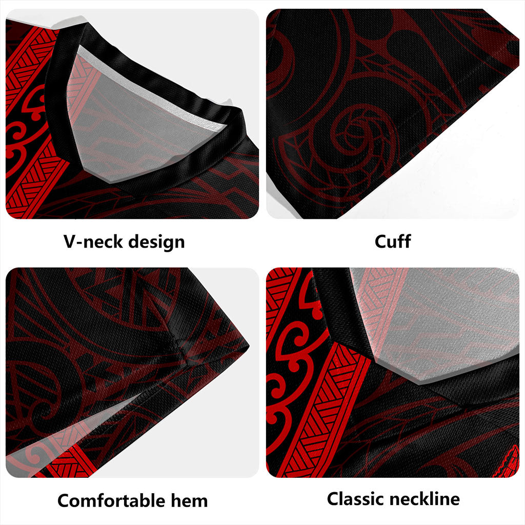New Zealand Rugby Jersey Silver Fern Tattoo Simple Style