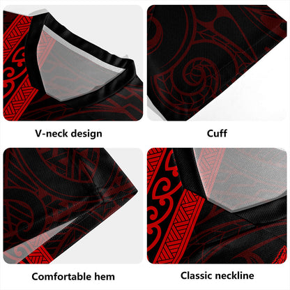 New Zealand Rugby Jersey Silver Fern Tattoo Simple Style