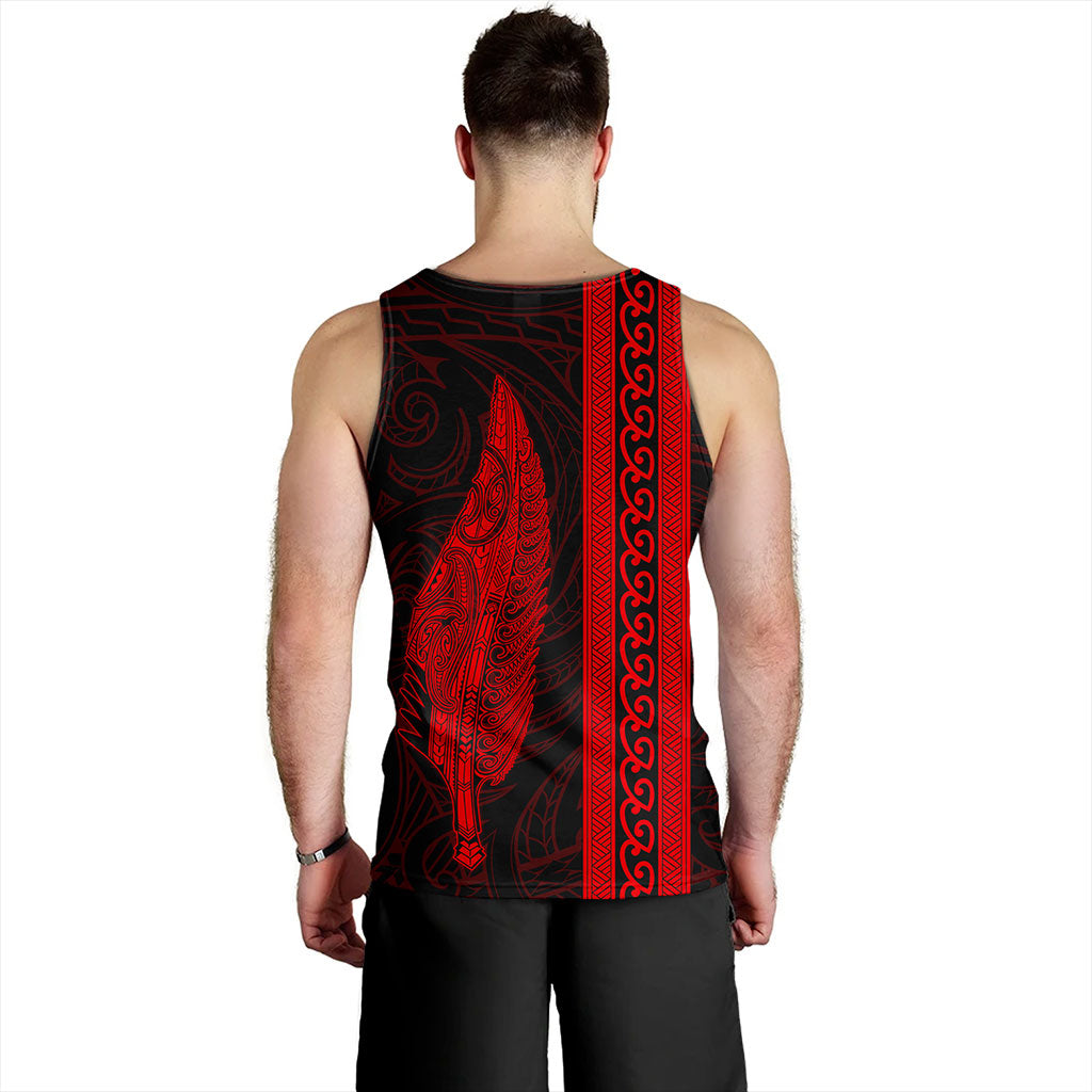 New Zealand Tank Top Silver Fern Tattoo Simple Style