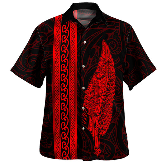 New Zealand Hawaiian Shirt Silver Fern Tattoo Simple Style