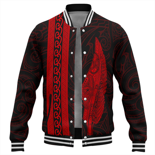 New Zealand Baseball Jacket Silver Fern Tattoo Simple Style