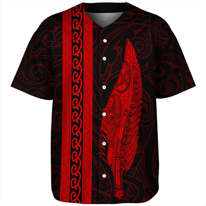 New Zealand Baseball Shirt Silver Fern Tattoo Simple Style